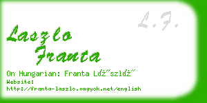 laszlo franta business card